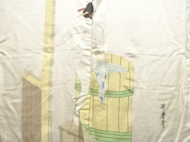 JAPANESE KIMONO / ANTIQUE MENS JUBAN / SILK / PEOPLE IN THE PAST